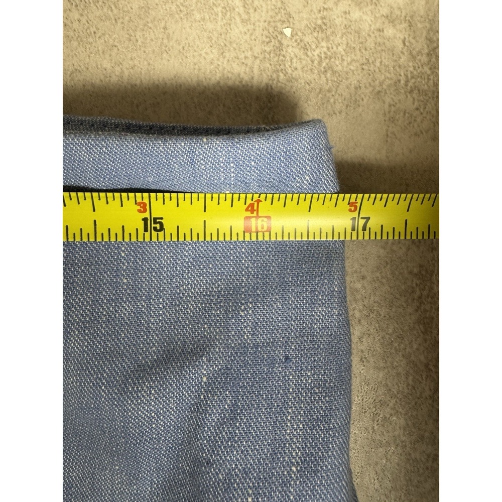 Ann Taylor Linen Trouser Pants 8 N B Blue Wide Leg Coastal Resort - Picture 8 of 10